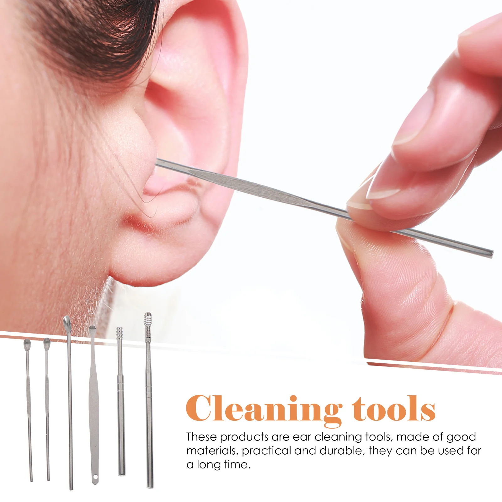 

3 set Portable Cleaning Tools Set Earwax Remover Kit Ear Scoop Spoon With Pouch For Travel Ear Massager Wax Removal Supplies