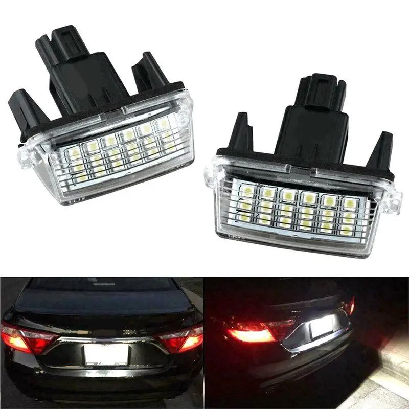 AEF2-4PCS LED License Number Plate Lights Lamp For Toyota Camry Avalon Auris E18 Vios Esquire Esquire EZ Noah Proace City