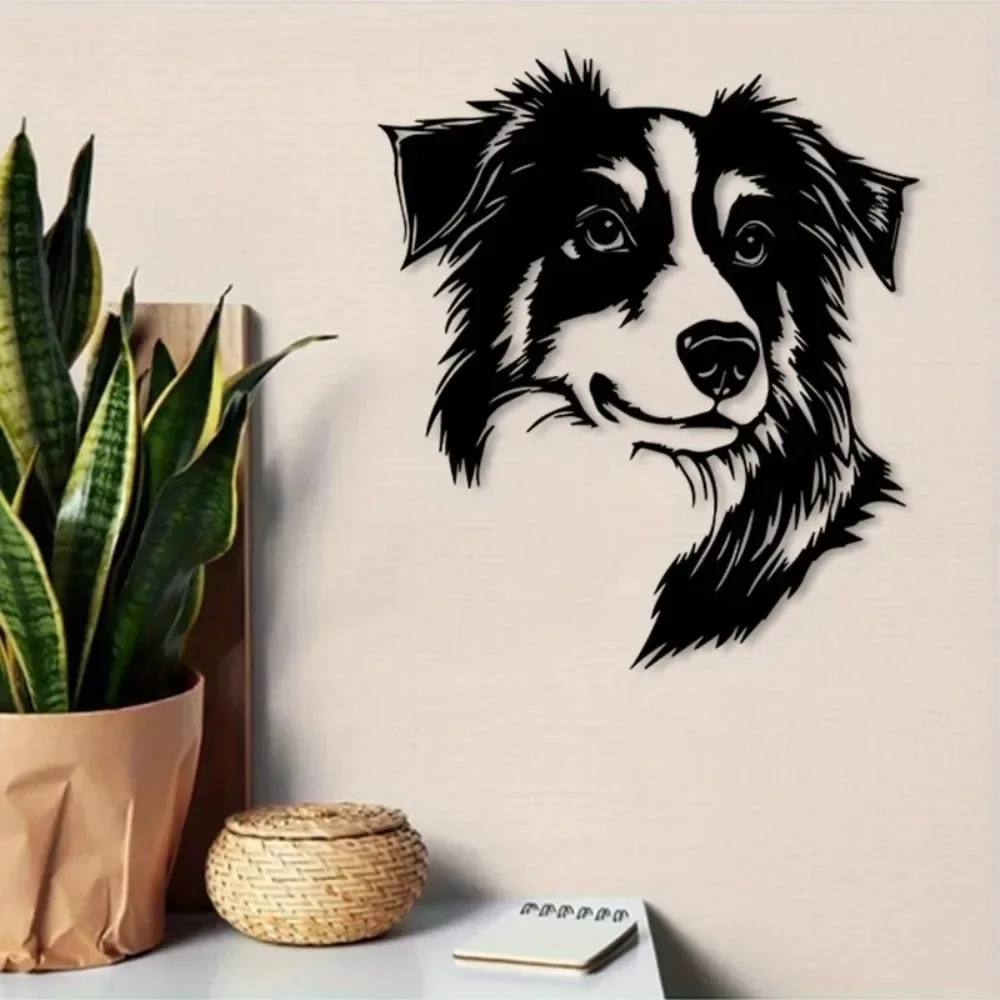 1 Piece of Vintage-Style Corgi Dog Metal Wall Decoration, Made of Heavy-Duty Aluminum Plate, Dog-Shaped Silhouette Artwork, Suitable for Home Living Rooms, Doorways, Indoor and Outdoor Environments