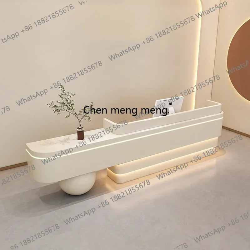 

Z10Display Design Reception Desks Executive Simple European Long Reception Desks Luxury Welcome Comptoire Accueil