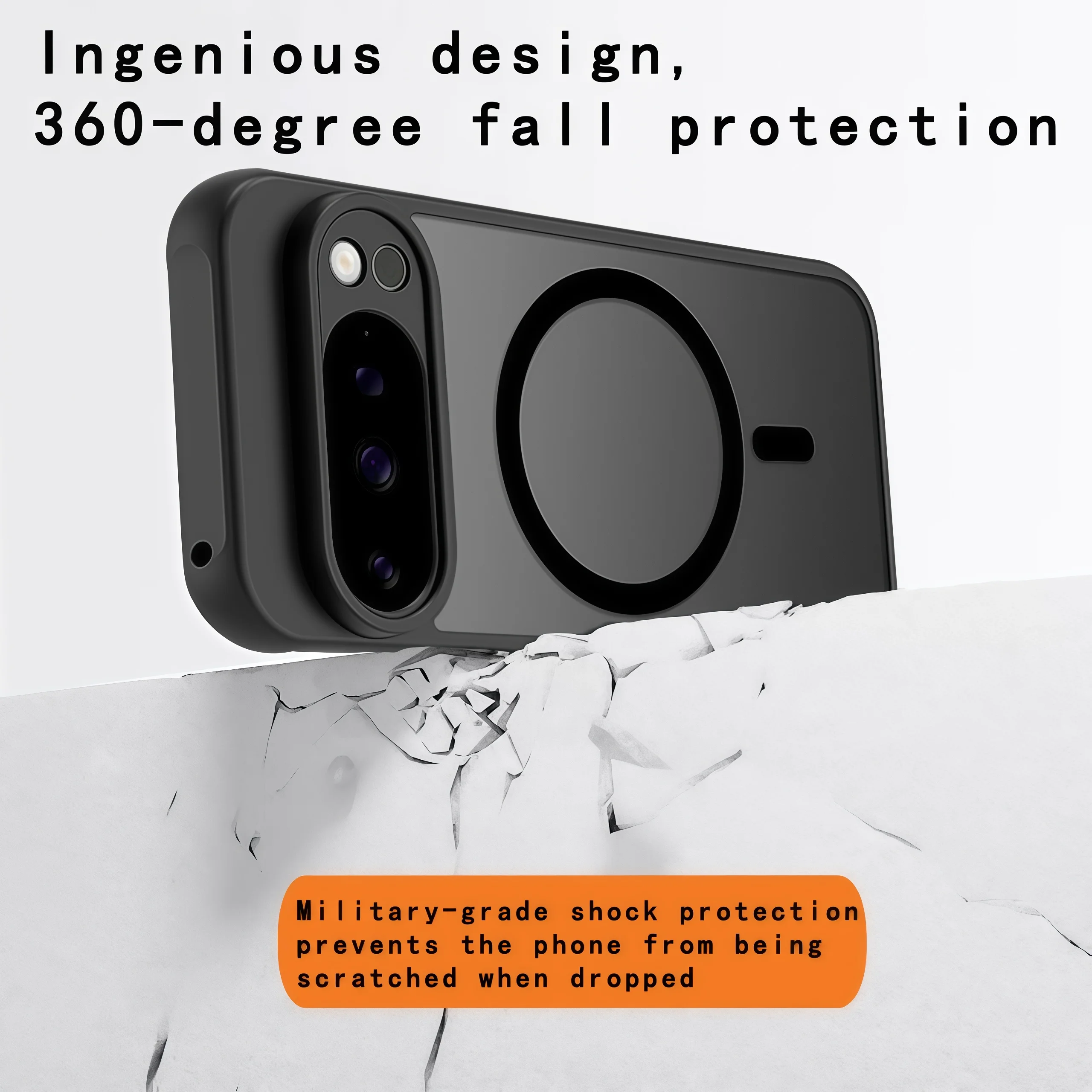 Magnetyczne etui z matowym, przezroczystym wykończeniem do Google Pixel 10 9 Pro XL 8 7 6 Pro 9a 8a 7a 6a, cienkie, odporne na wstrząsy.