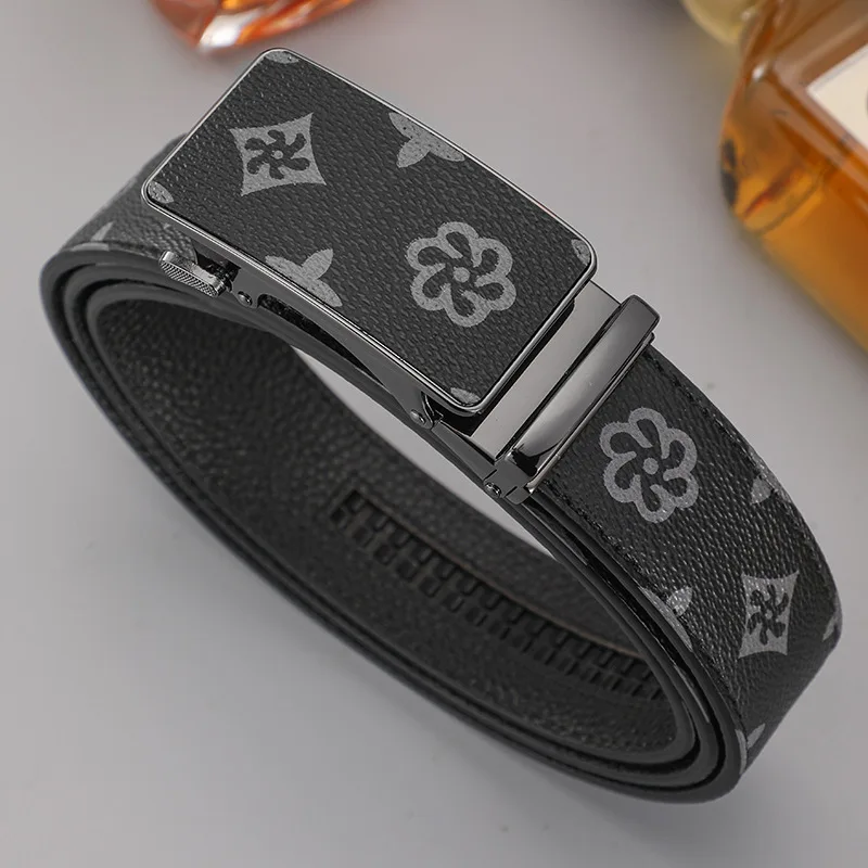 3.5cm Width Luxury PU Leather Designer Brand Men Outdoor Belt Soft Real Accessories Women Black Belt