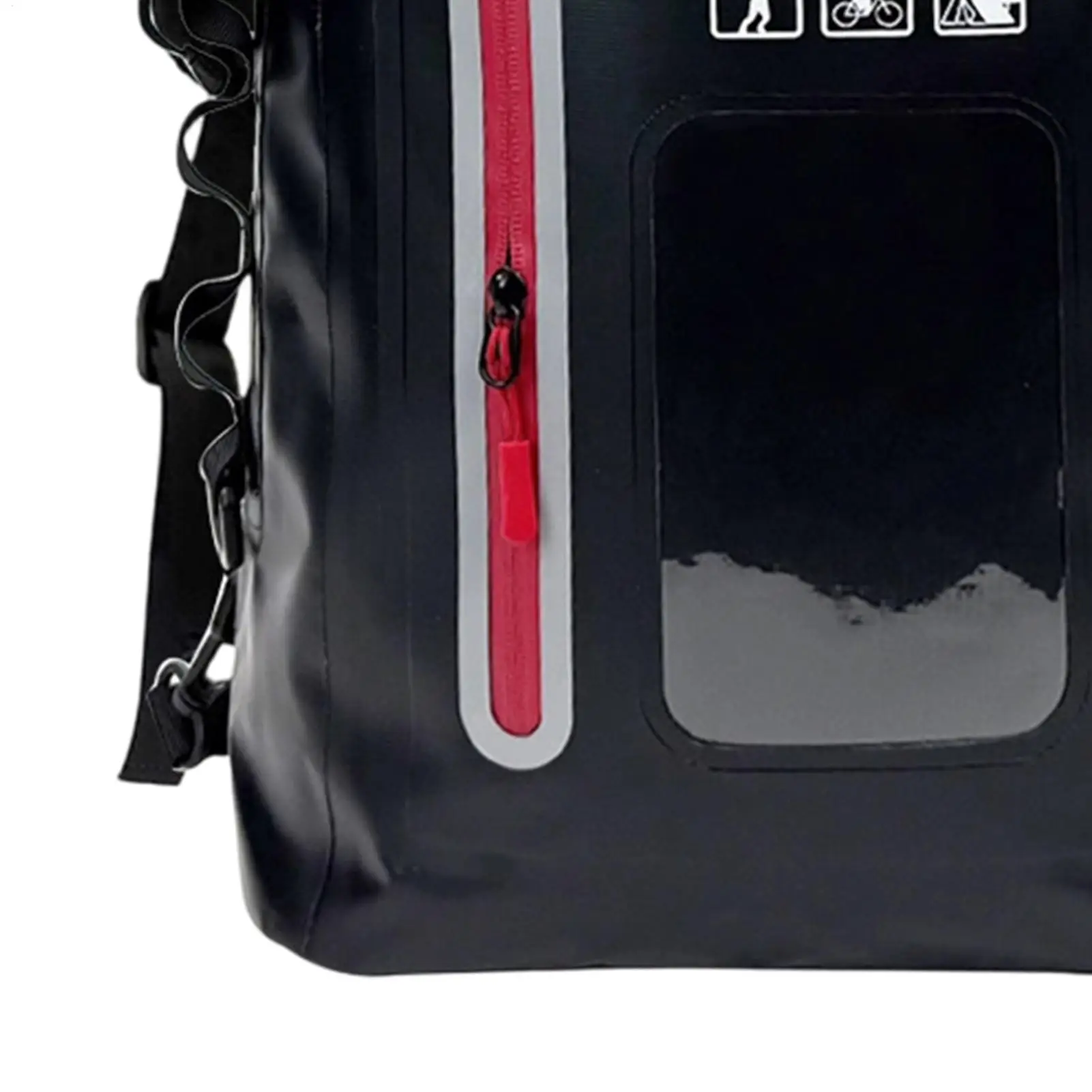 Wasserdichter Trockensack-Rucksack mit großem Fassungsvermögen, Roll-Top, leichter, wasserdichter PVC-Tagesrucksack für Männer und Frauen, zum Rafting und Kajakfahren – Detail 14