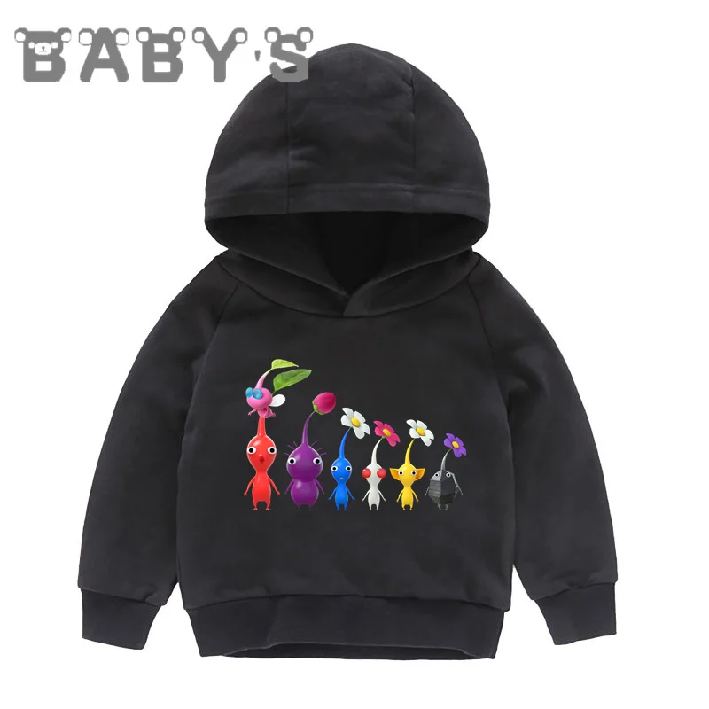 

Hot Sale Video Game Pikmin 4 Print Kids Hoodies Funny Boys Girls Sweatshirts Autumn Children Clothes Cotton Baby Tops,KMT5868