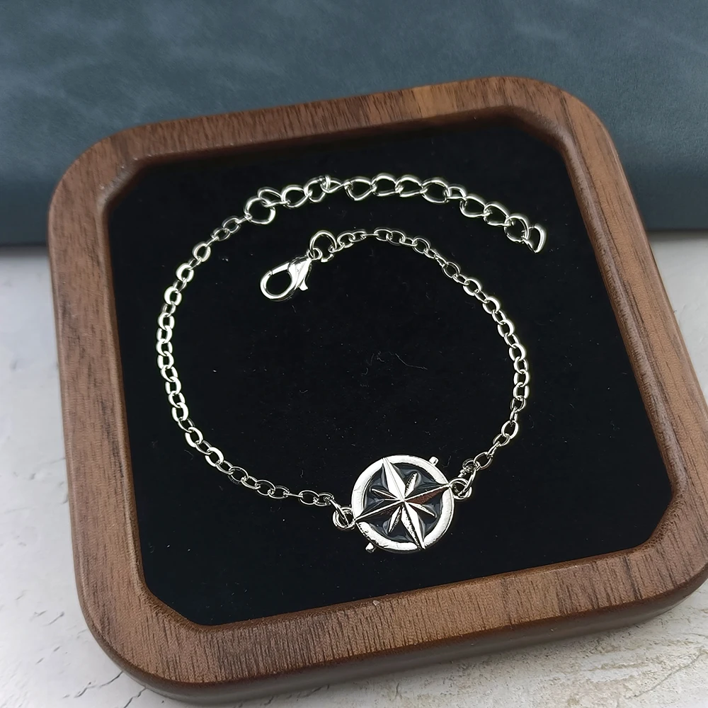 

Kpop браслет с компасом, длинная цепочка, модное индивидуальное украшение, Felix Bang, коллекции фанатов, подарок