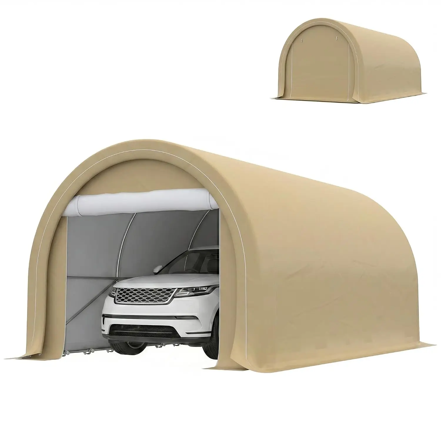 Large Zippered Door, Anti-UV PE Canopy Cover, for Car Truck Boat Motorcycle Bike, Garden Tools, Outdoor Work