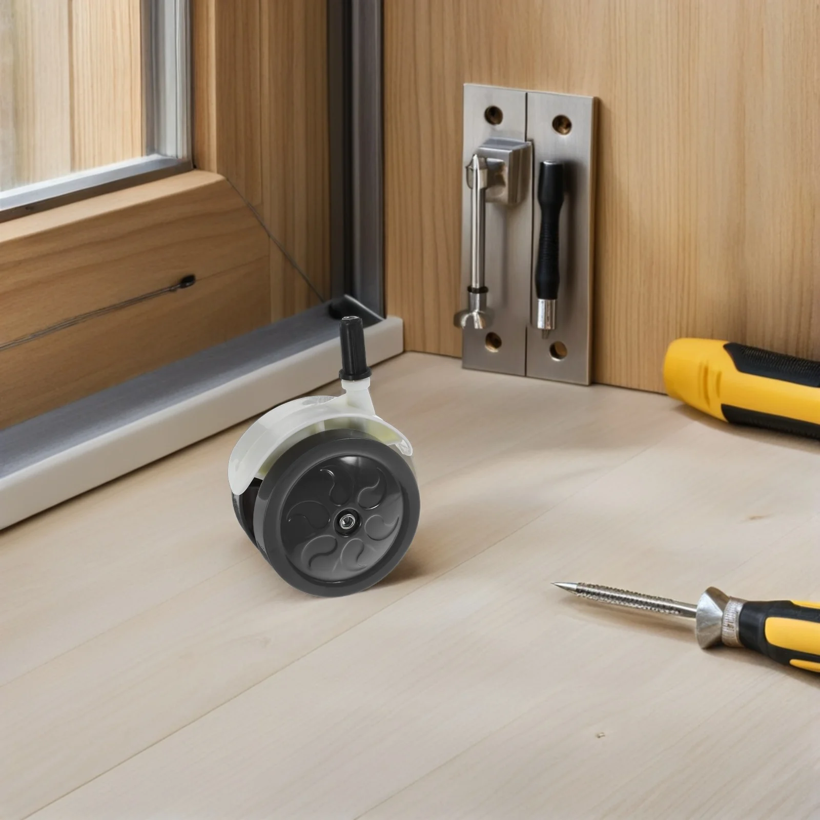 4 قطع عجلات بديلة لعربة الأطفال، عجلات بلاستيكية عالمية صامتة للمشايات، ملحقات عربات الأطفال، رمادي داكن