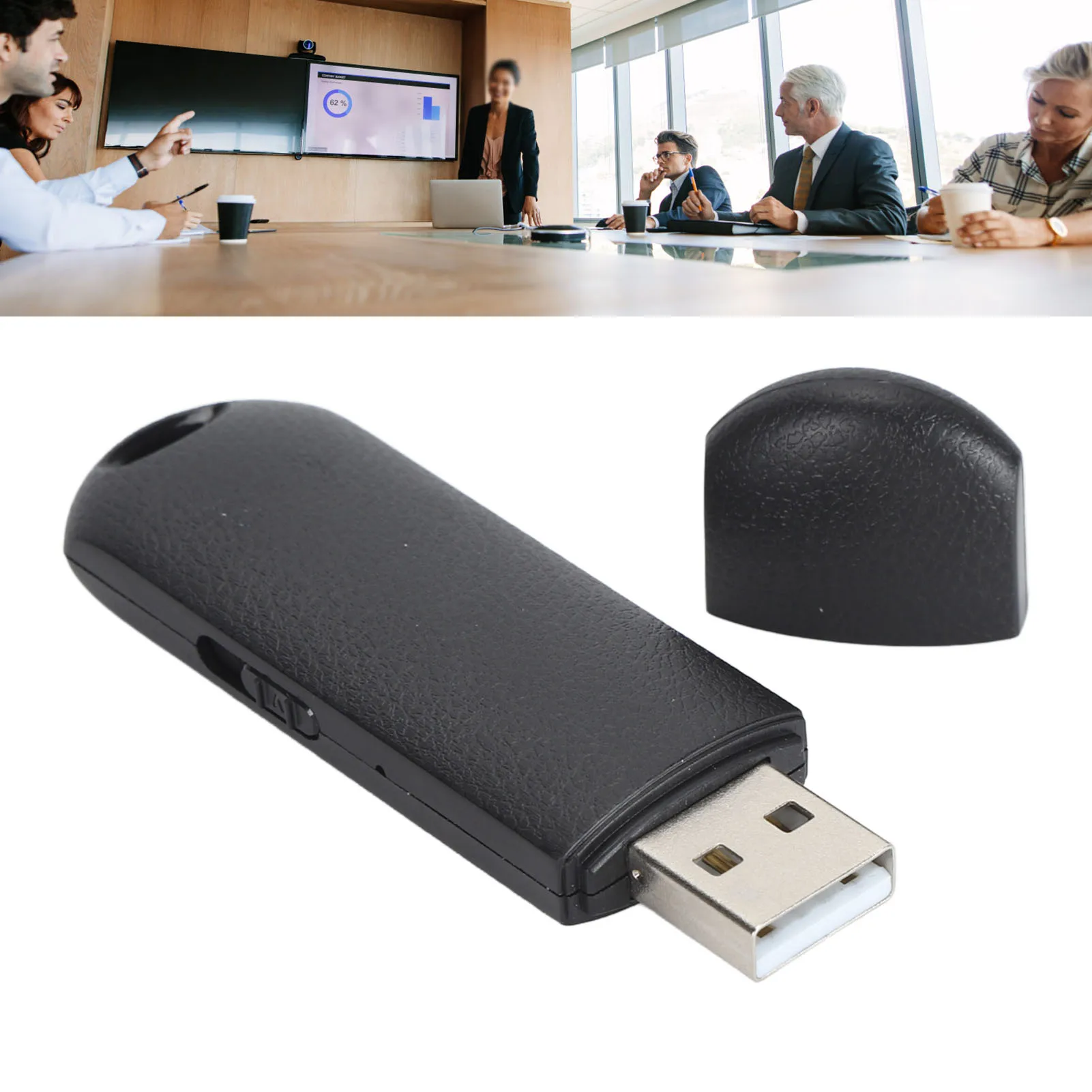 مسجل صوت USB صغير مسجل صوت منشط محرك فلاش رقاقة احترافية للحد من الضوضاء قابلة لإعادة الشحن للكمبيوتر