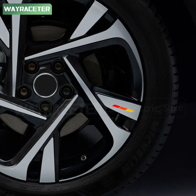 Reflective Tri Color Sticker For Toyota Camry RAV4 Supra Yaris CHR Corolla Land Cruiser Prado FJ 4Runner Tacoma Tundra Hilux 86