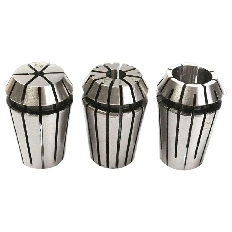 A27F-6Pcs ER20 Spring Collet Chuck Lathe Milling CNC Engraving Holder 1/8 Inch 1/4 Inch 1/2 Inch