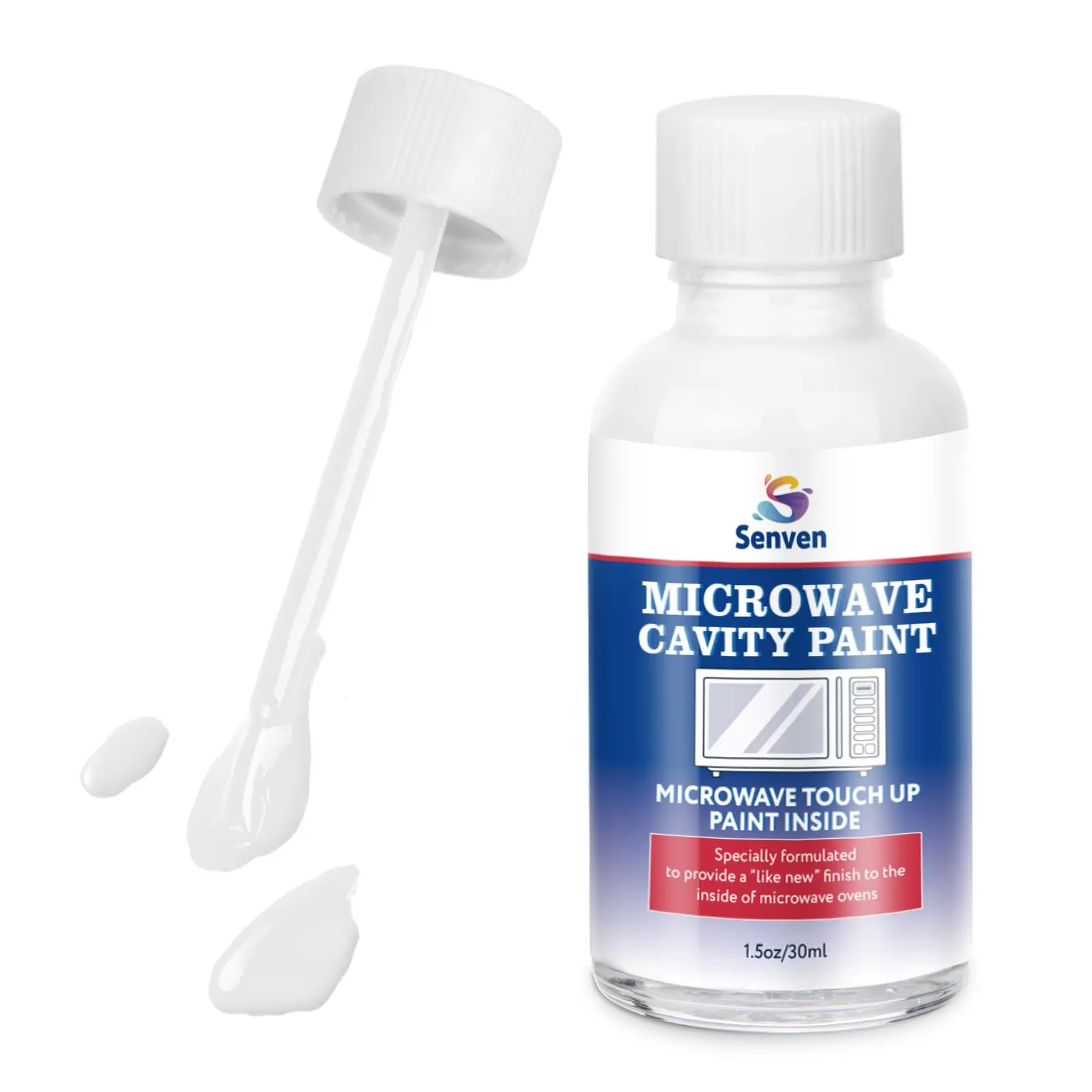 Specialty Microwave Cavity Paint Inside, Gloss White Microwave Cavity Touch Up Paint for Scratches & Chips on Microwave-Oven, Hi
