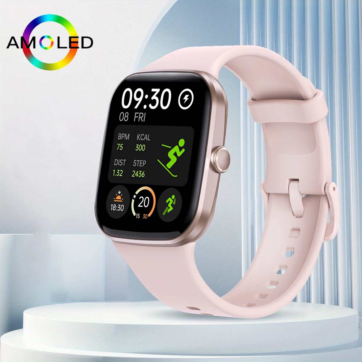 

2025 Новые HD AMOLED умные часы для мониторинга здоровья для мужчин IP68 водонепроницаемые умные уведомления голосовой помощник для женщин и мужчин умные часы