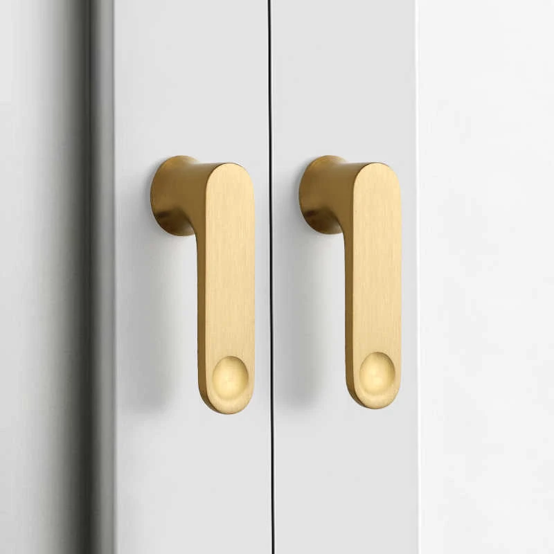 

1PCS New Chinese Style Furniture Solid Brass Handle Single Hole Drawer Cabinet Door Wine Cabinet Wardrobe Handle Modern Simple