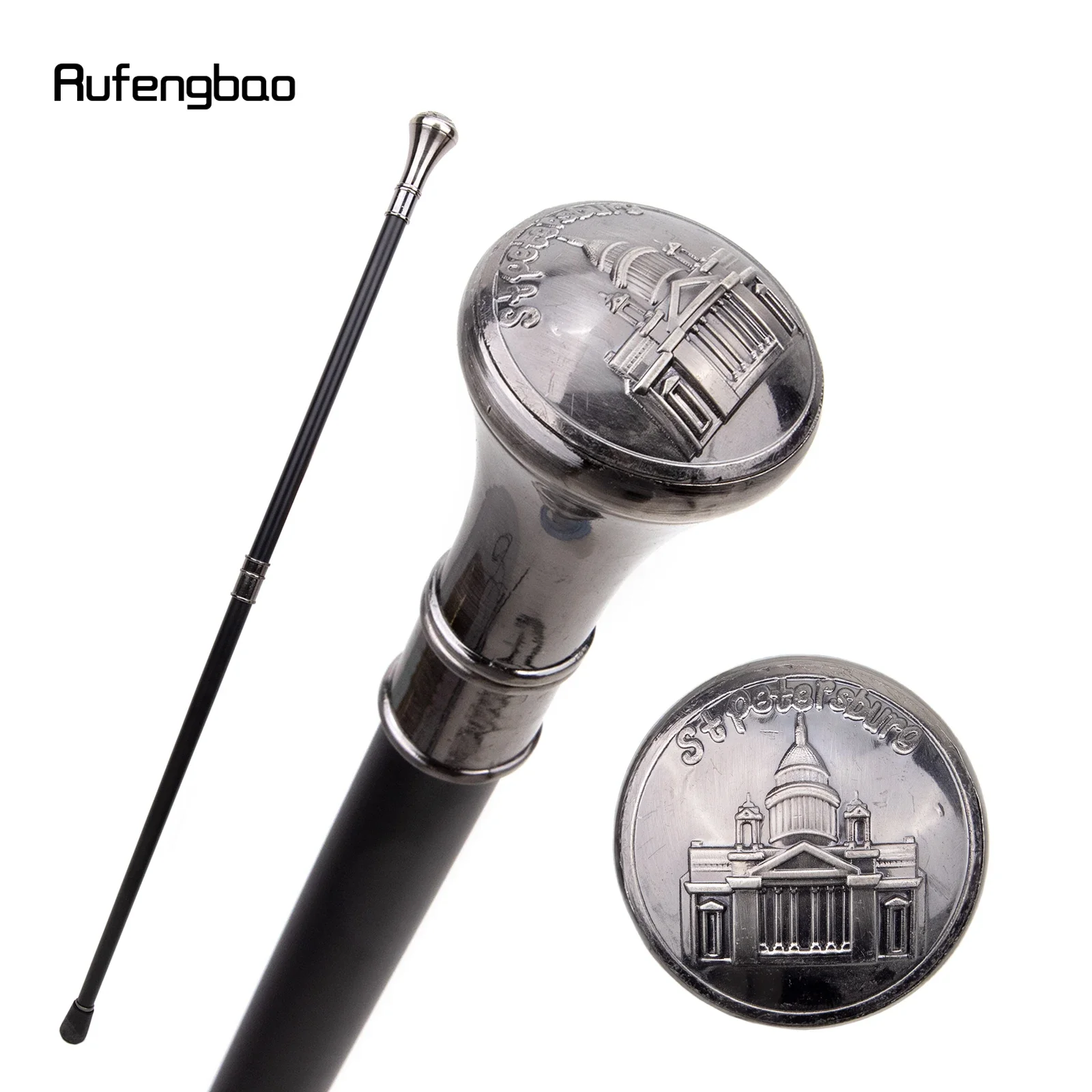 

Stpetersburg Cathedral Gate Totem Relief Walking Cane Fashion Walking Stick Gentleman Luxury Crosier Knob Walking Stick 93cm