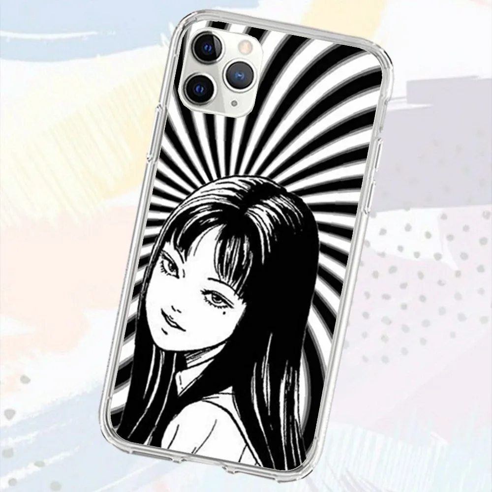 T-Tomie J-Junji I-Ito Anime Phone Case For Iphone 16 15 11 13 14 Pro Max 7 8 Plus X Xr Xs Max Se2020 12mini Transparent Cover