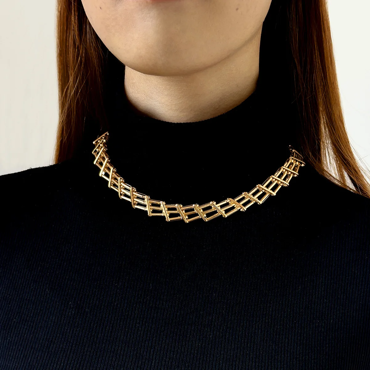 Tocona Punk Heavy Metal Chain Choker Necklace for Women Fashion Gold Silver Color Alloy Simple Style Party Jewelry Collar