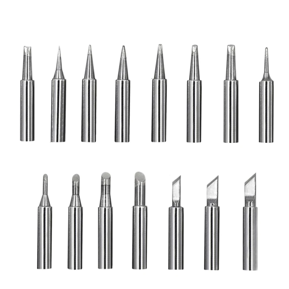 15pcs Soldering IronTip 936 Welding Head-1C 2C 3C 4C 5C SK 1.5K K 3.5D Welding Iron Head Electric Soldering Irons Tip