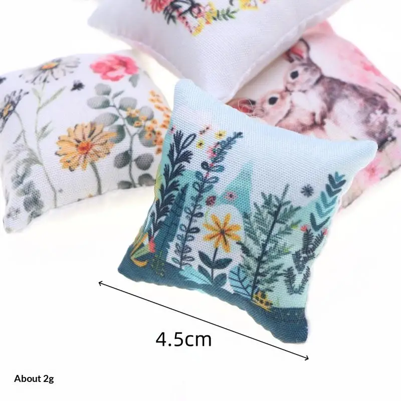 2 Piezas de Sofá para Casa de Muñecas, Escena de Dormitorio, Sala de Estar BJD, Modelo Micro, Decoración Artesanal, Miniatura, Cojín de Pascua para el Hogar, Regalo Festivo