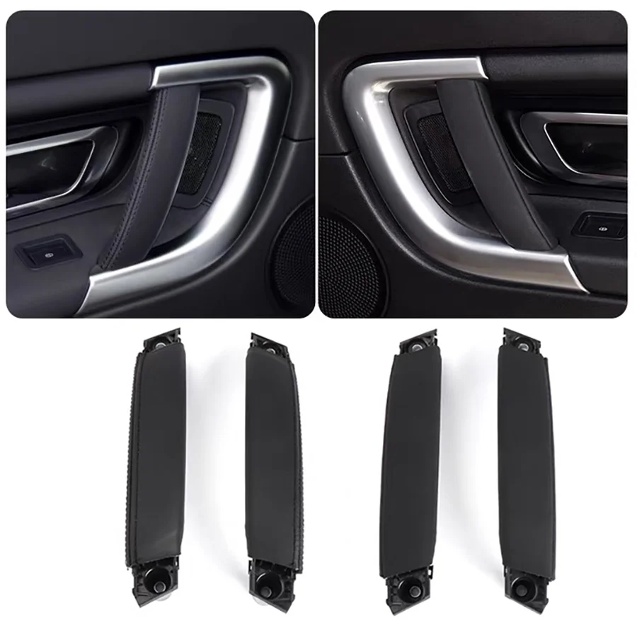 Wooeight 1Pc Car Inner Door Panel Handle Pull Interior Door Leather Pull Handle Replacement For Land Rover Discovery 2015-2019