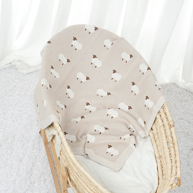 Śliczne nadruk z owcą muślin n – Swaddle Blanket Muslin recenzja i cena