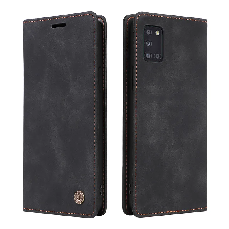 Wallet Flip Case on For Samsung Galaxy A20 A30 A50 A30s A50s A70s A70 Cover Cases Suction Cup Leather Stand Phone Protective Bag