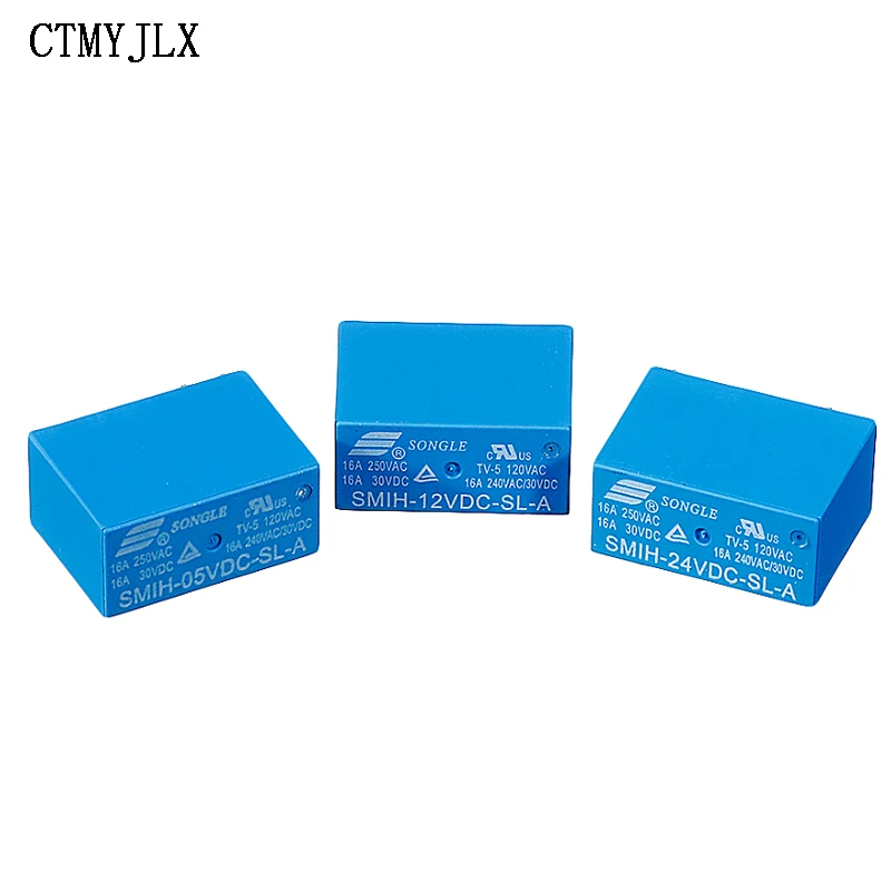 5pcs SMIH-05VDC-SL-A SMIH-12VDC-SL-A SMIH-24VDC-SL-A Relays 250V 16A 6PIN A group of normally open SMIH-05V 12V 24V-SL-C