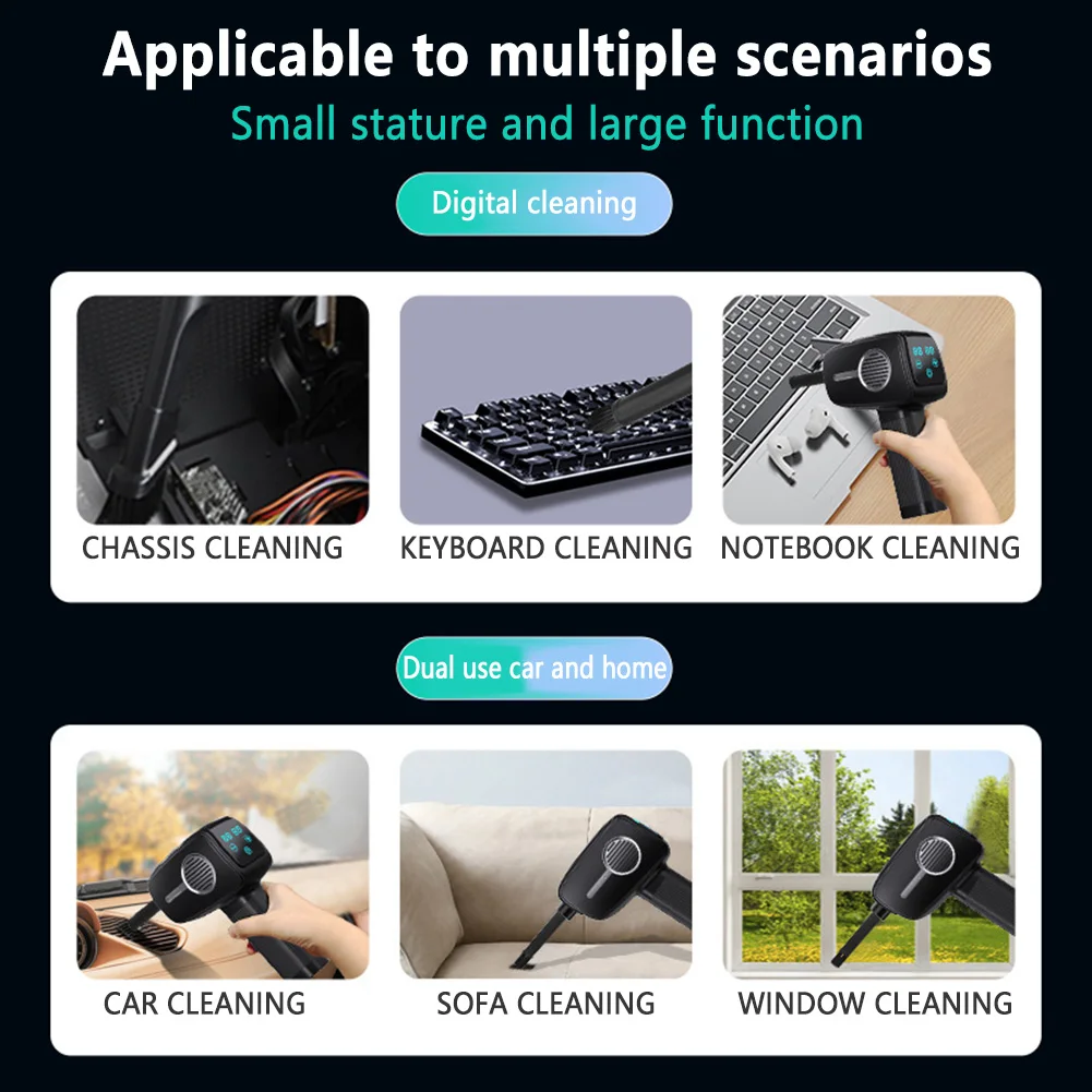 Small Wireless Silents Dust Collectors Rechargeable Durable Vacuum Cleaners For Computer Host Cleaning