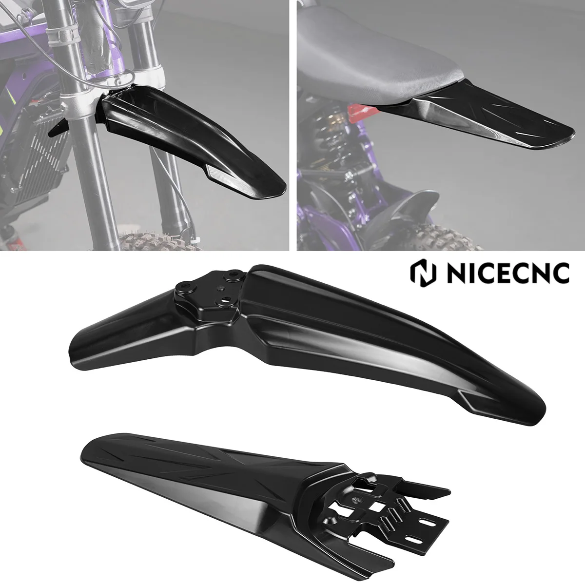 

For Surron Light Bee X KKE Front Fork Fender Rear Fender Mudguard Kit Larger Coverage For Sur-Ron Light Bee S Electric Dirt Bike