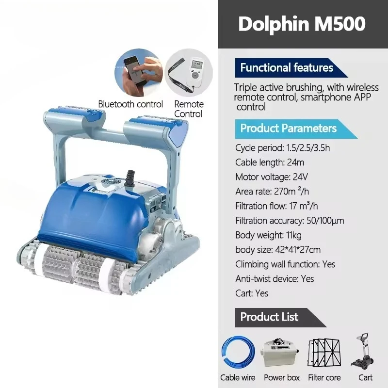 หุ่นยนต์ทำความสะอาดสระว่ายน้ำอัตโนมัติอัจฉริยะ ดูดฝุ่นใต้น้ำ สำหรับสระว่ายน้ำ