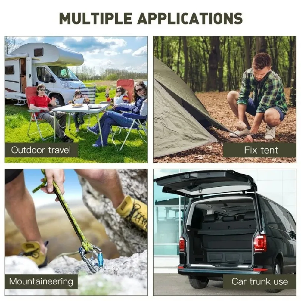 60-90cm 8mm 포장 로프 빨간색 후크가 있는 야 - Car Accessories Roof Rack 리뷰 및 가격