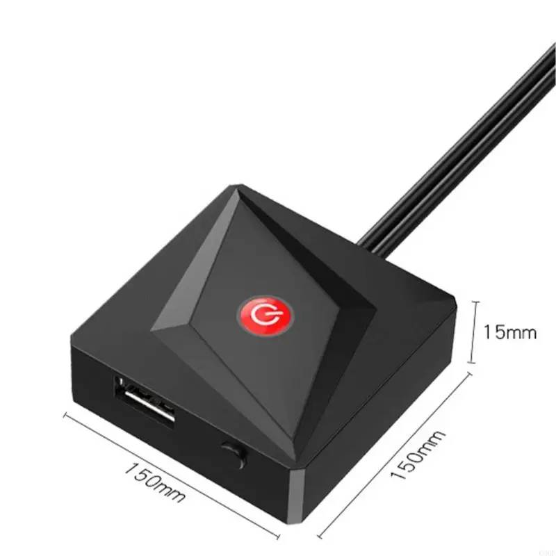 زر مفاتيح التحكم في طاقة سطح المكتب C90F مع منفذ USB 2.0