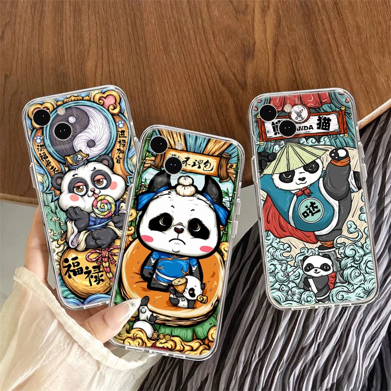 Panda Chinese style Soft Case for Infinix Hot 20 20I 10i 10 11 11S NFC 9 Play Note 7 8 8I Zero X NEO