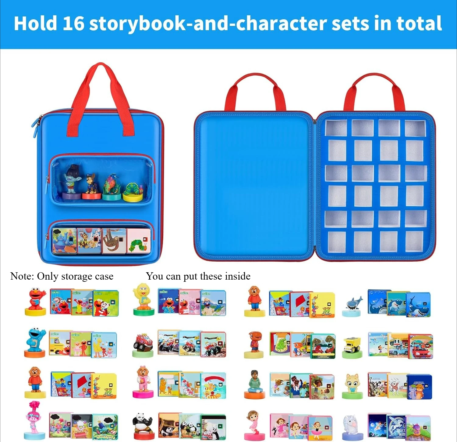 Travel Carrying Case Compatible with Little Tikes Story Dream Machine Books Starter Set, Portable Storage Bag with Transparent P