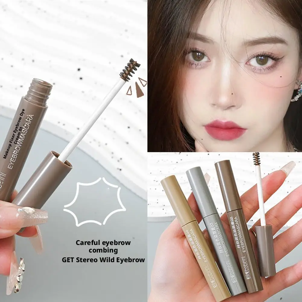 Flüssigkeit Färben Augenbraue Creme Kaffee Braun Augenbraue Enhancer Getönte Wasserdichte Mascara Natürliche Anhaltende Lange Creme Auge Werkzeug Br G9D1