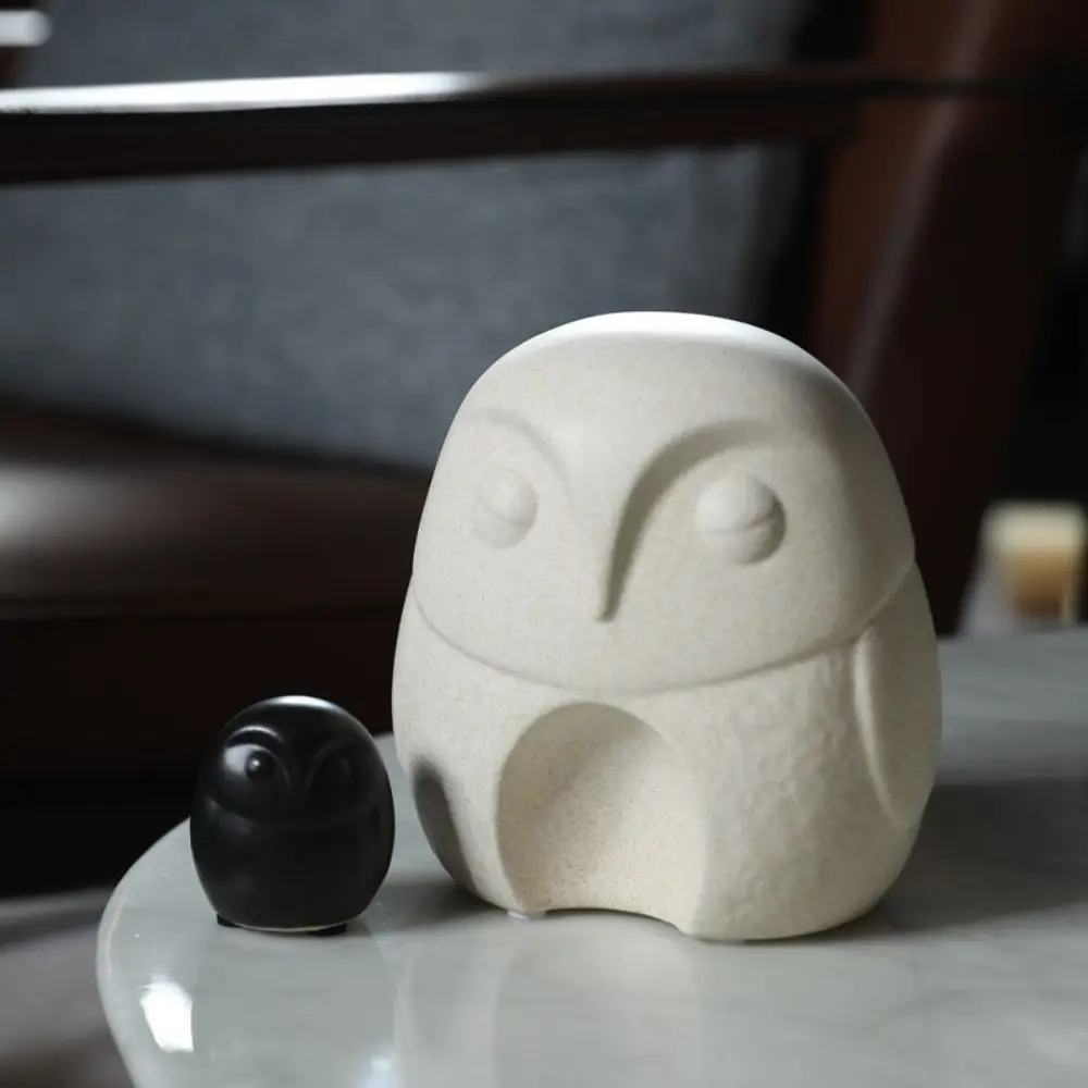 

Micro Landscape Ceramic Owl Ornament Vivid Cute Animal Statue Nordic Style Miniature Figurine Sculpture Cabinet