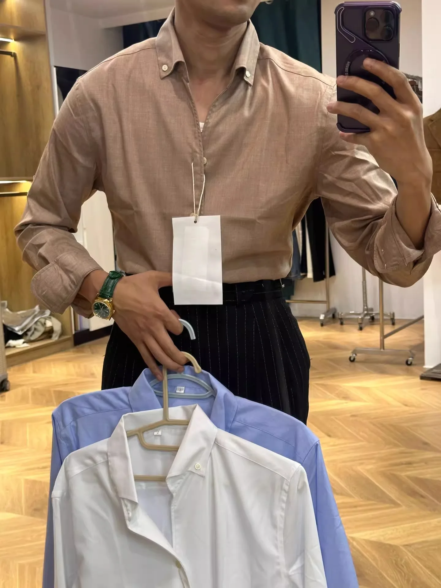 

Мужская рубашка с длинным рукавом в стиле ретро, в клетку, повседневный дизайн, итальянский деловой стиль, из модала, однотонная, с цельным воротником, для официальных мероприятий