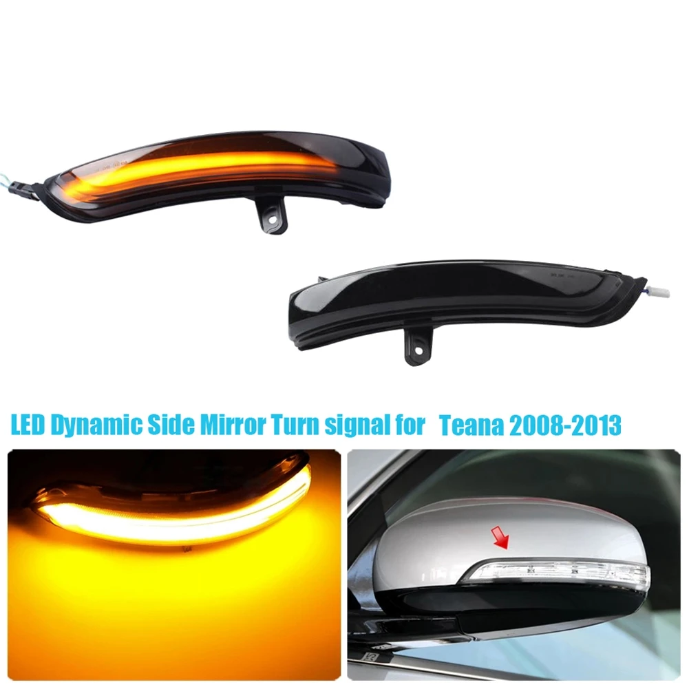 For NISSAN TEANA J32 2008 - 2013 Car Dynamic LED Blinker Rearview Mirror Light Turn Signal Light