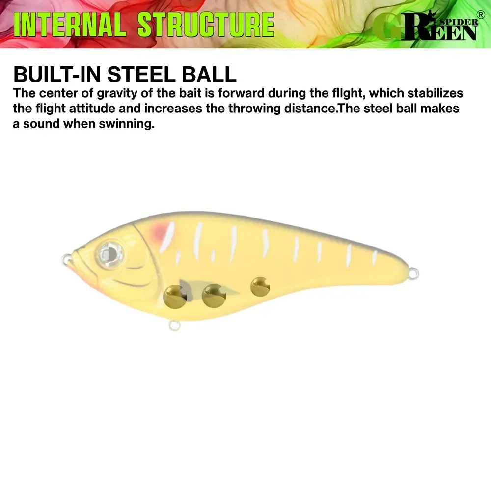 100 مللي متر 36 جرام Jerkbaits بطيئة غرق المنزلق السحر بصوت عال كرانكبيتس ويستين إغراء Jerkbait الصيد ل بايك Walleye #5