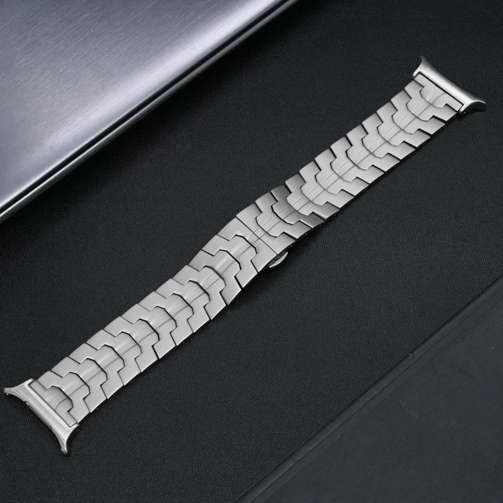 Stainless Steel Titanium Orange Band for Samsung Galaxy Watch Ultra 47mm Business Correa Strap No Gaps Bracelet for galaxy ultra image 5