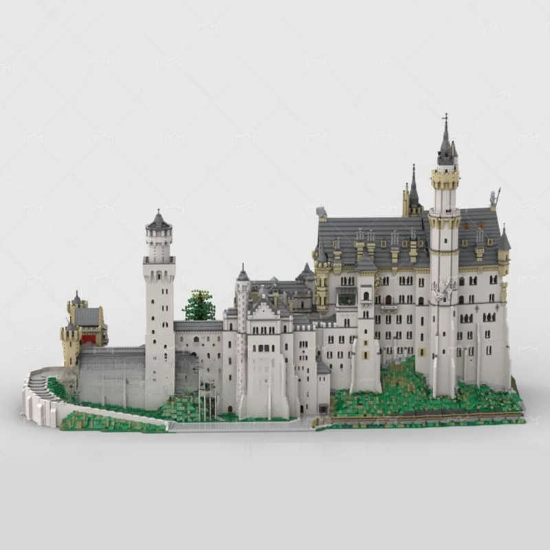 57493 قطعة MOC Neuschwanstein القلعة وحدات نموذج اللبنات لعبة تجميع هدايا عيد الميلاد لتقوم بها بنفسك التعليم الطوب عيد ميلاد #2