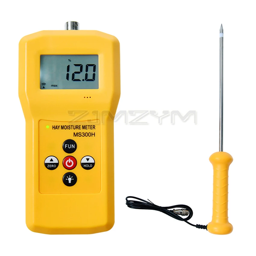 

MS300H Portable Hay Moisture Meter Water Content Test for Hay Bale,Cereal Straw,Forage Grass,Leymus Chinensis Humidity Tester