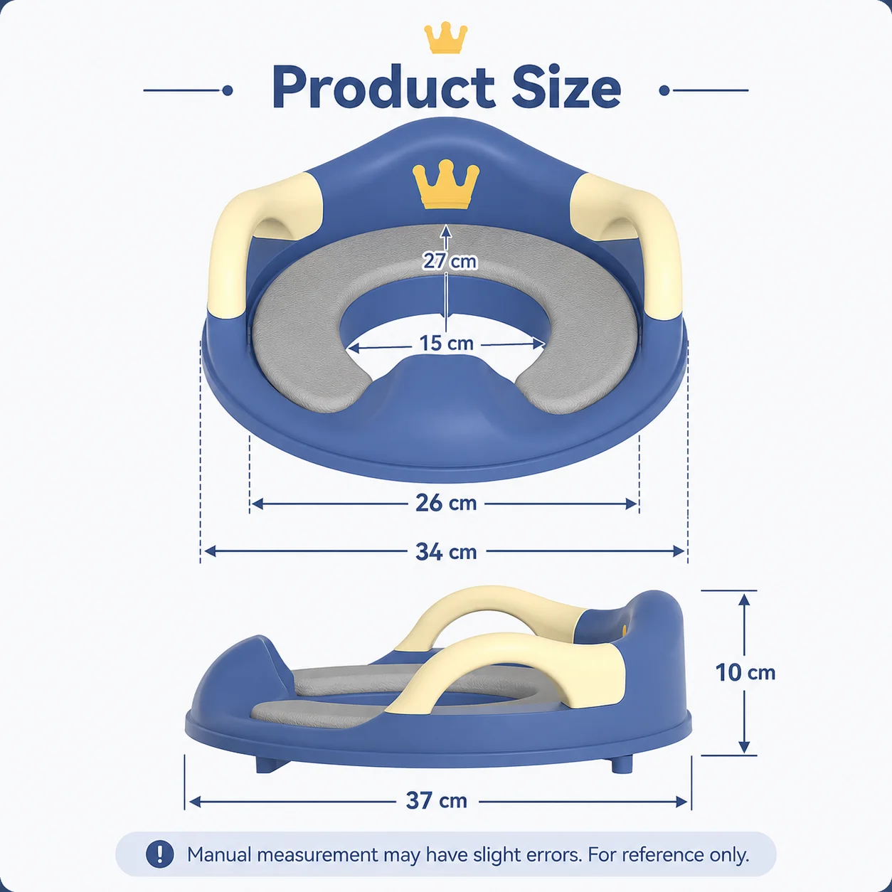 Baby Potty Training Seat Portable Toilet Trainer Cushion Anti Slip Soft Adjustable Bathroom Travel Home Use Toilet Ring Cover