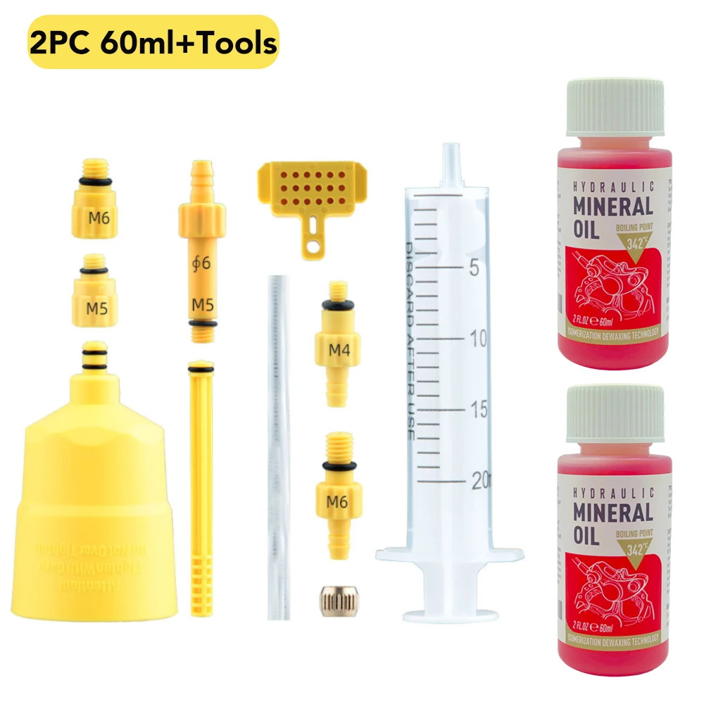Fiets Rem Minerale Olie 60ML Fiets Hydraulische Schijfrem Olie Bleed Kit Voor SHIMANO TEKTRO SRAM NUTT Serie rem Reparatie Tools