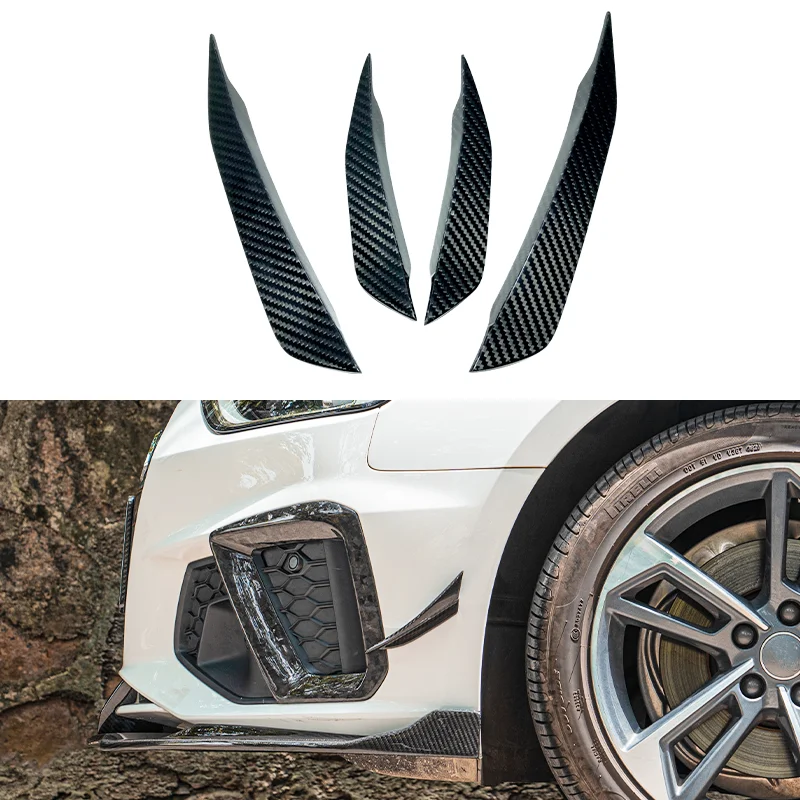 Car Accessories Dry Carbon Fiber Bumper Front Canards For A4 B9 sport S4 2020-2023