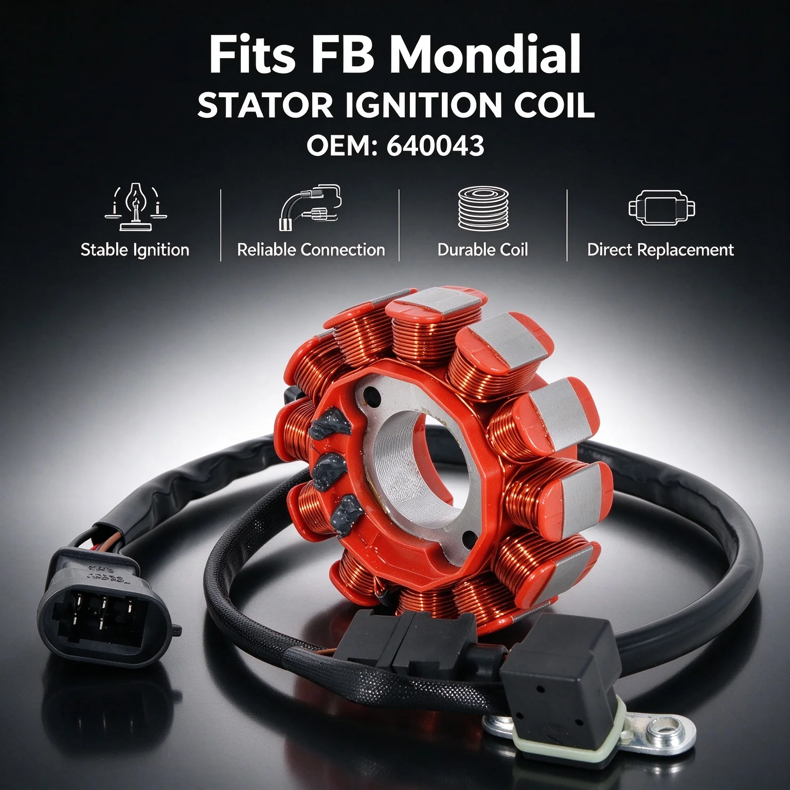 Stator Coil For FB Mondial SMX 125 Enduro E5  Flat Track 125  HPS 125 ABS HPS 125 CBS M1 HPS 125 Ubbiali E5 Pagani Piega 125
