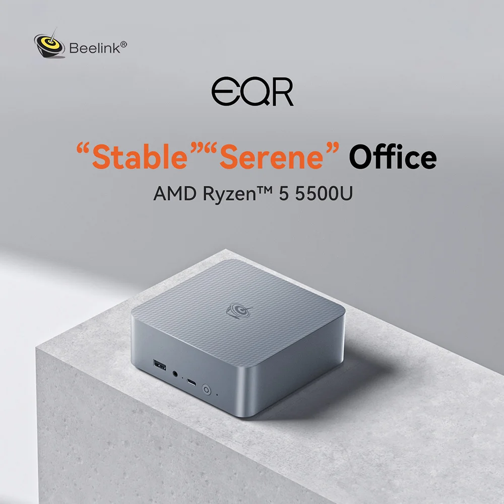 Beelink EQR5 AMD Ryzen 5 5500U Mini PC DDR4 16GB 32GB 500GB SSD WIFI6 1000M BT5.2 Computer da gioco desktop