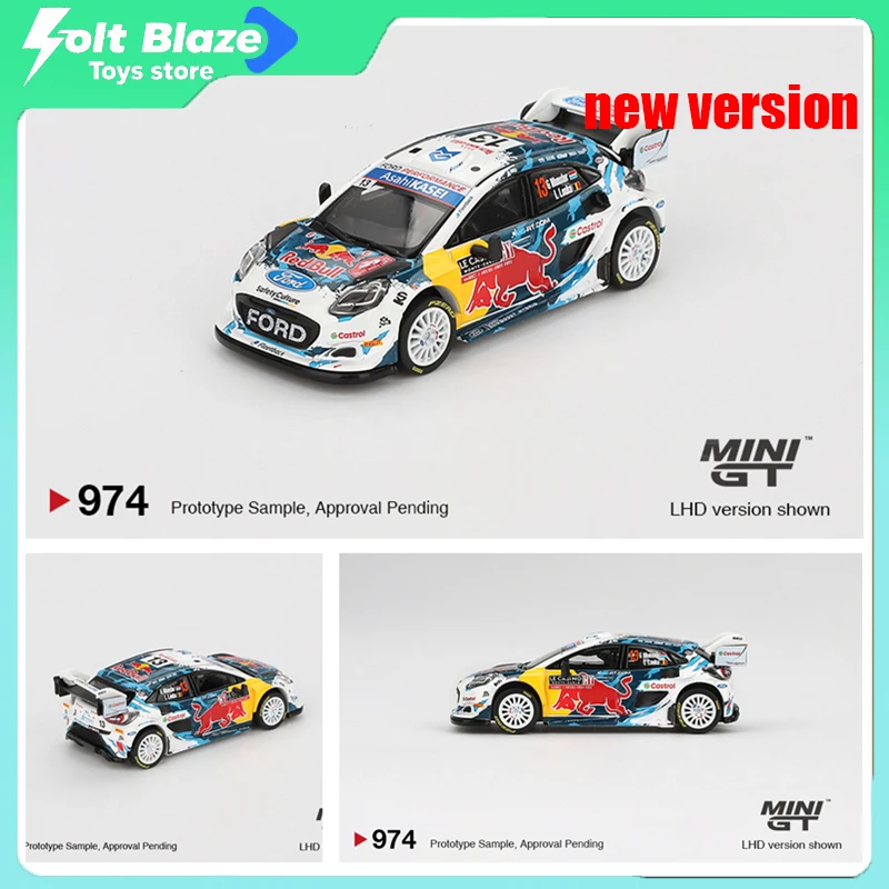 

MINIGT 1/64 Ford Puma Rally1 #13 M-Sport Ford WRT Car Model Simulation Alloy Static Display Cars Model Boy Collection Toys Gifts