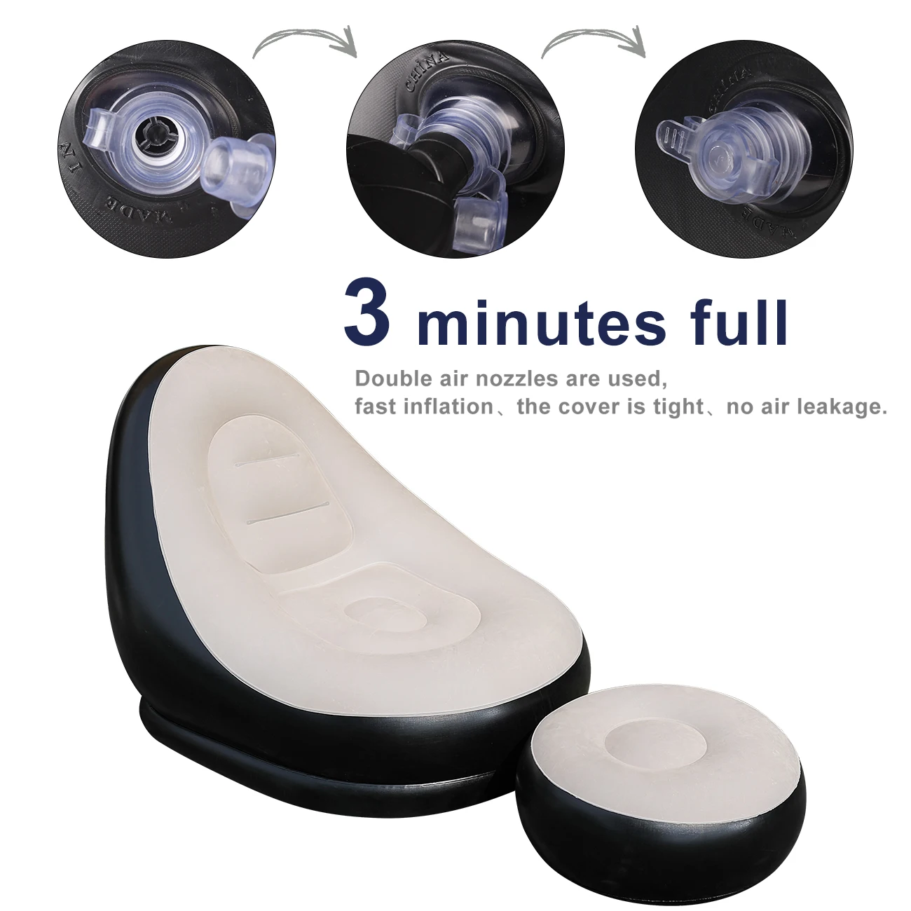 Flocked Inflatable Lazy Sofa - Made of Eco-Friendly PVC, Perfect for Leisure Chairs, Balcony Nap Chairs, and Single Recliners image 6