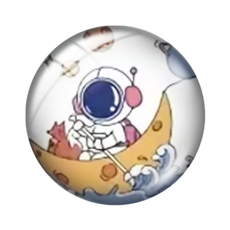 Roll of Astronaut  10pcs 12mm14mm/16mm/18mm/20mm/25mm Round Photo Glass Cabochon Demo Flat Back Making Findings Jewelry