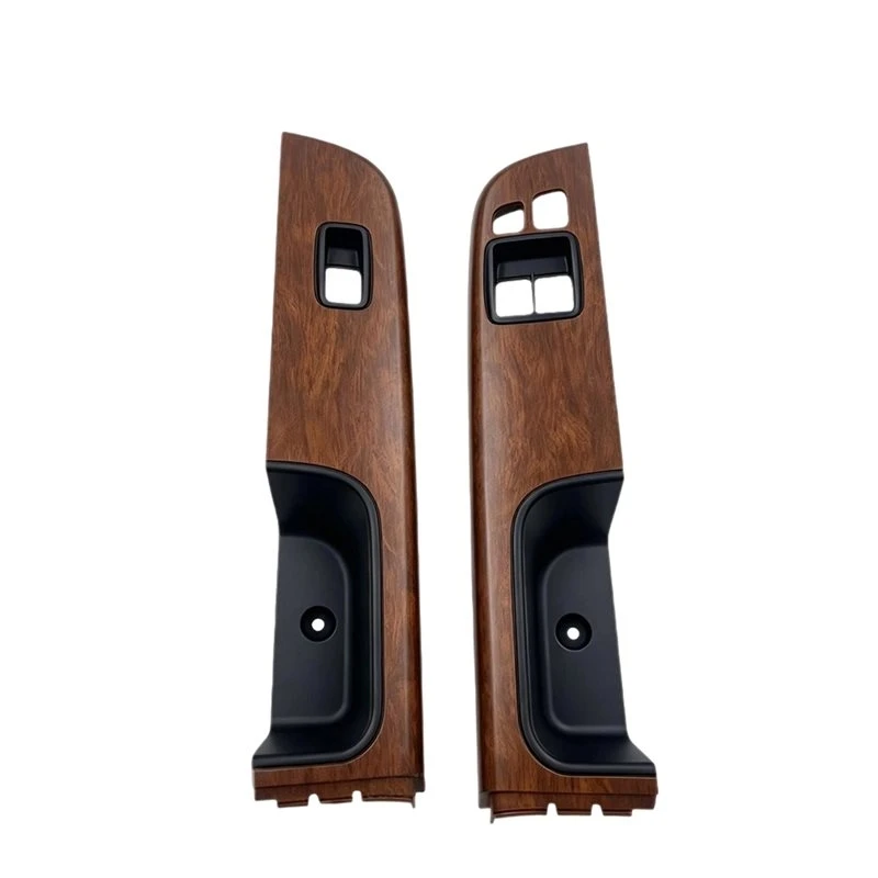 A99F-1Pair Door Armrest Window Glass Switch Panel For Nissan Patrol Y61 2-Door 05-23 90961-VB700 90962-VB700 Matte Wood Grain